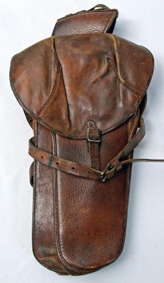 Nice Old Pair of Leather Saddle Pommel Bags, No Maker Marks