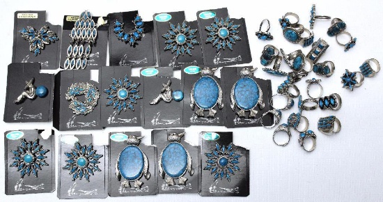 (16) Assorted Southwest Jewelry Pins, Pendants and (23) Southwest Jewelry Adjustable Rings