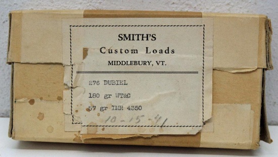 Full Vintage Box Smith's Custom Loads .276 Dubiel 180 gr. Cartridges