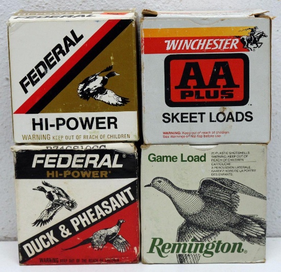 (4) Different Boxes 20 Ga. Shotgun Shells - 7 1/2, 6, & 9 Shot