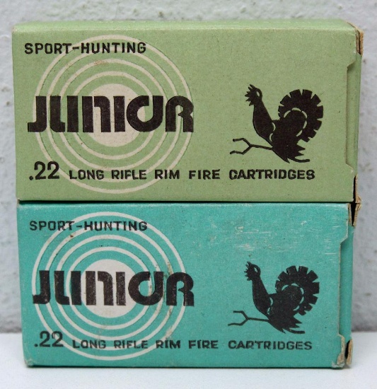 (2) Full Boxes Junior .22 LR Cartridges Made in Russia