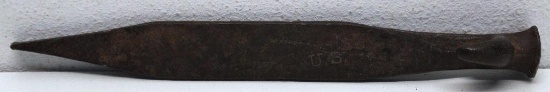 U.S. Marked Civil War Era Steel Tent Spike, 11 7/8" Long