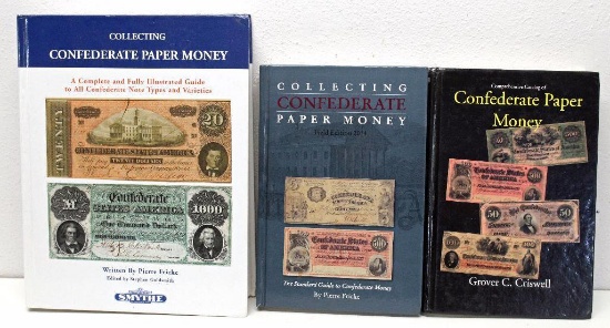(3) Hardback Reference Books Collecting Confederate Paper Money