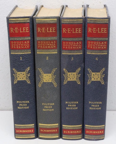 R.E. Lee Four Volume Pulitzer Prize Edition by Douglas Southall Freeman, Copyright 1934, 1936 by