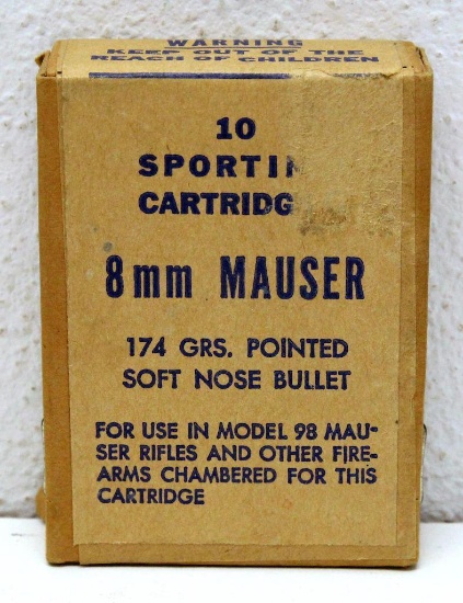 Full Box 8 mm Mauser 174 gr. Cartridges