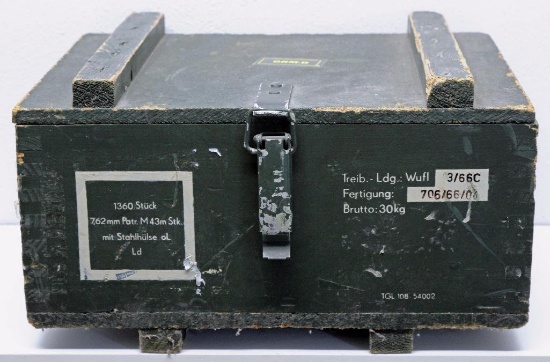 Small Military Ammo Box w/Handles 11 1/2" Wide, 7" Tall, 15" Long