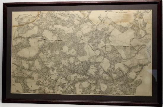 (3) Framed Government Civil War Battlefield Maps Published in 1867, (1) 32 1/2" x 21 1/2", (1) 36" x