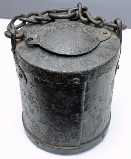 Civil War Artillery Grease Bucket, 8 1/4" Tall, 7" Wide