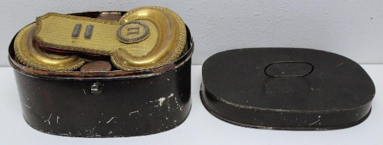 Pair of Cased Civil War 11th Cavalry Captains Epaulets