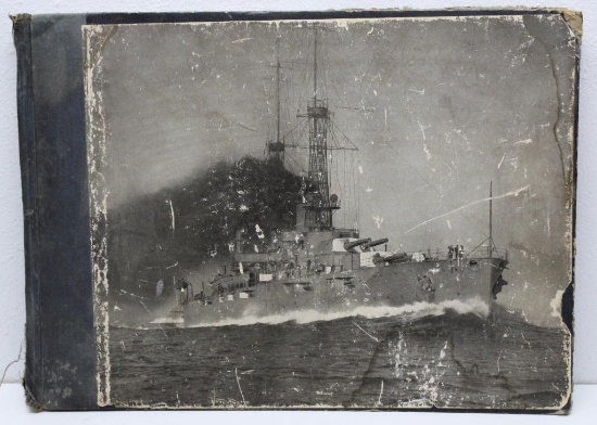 'The United States Navy', Copyright 1917, Picture Book of Naval History. First page of book has half