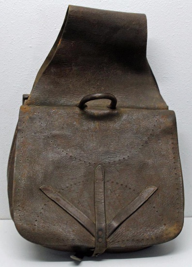 Civil War Era Crow's Foot Leather Saddle Bags