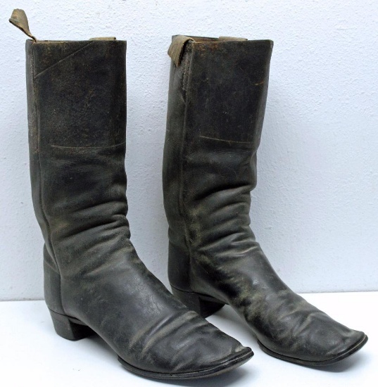 Civil War Union Issue Leather Boots, 12 3/4" Tall