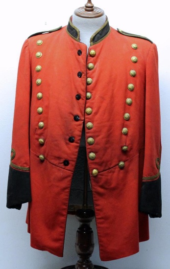 Civil War New York Militia Red Uniform Jacket, Missing one lapel button and one cuff button