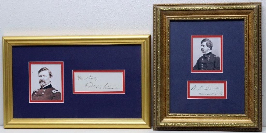 Signatures of Union General Nathaniel P. Banks & Union General and Diplomat Robert C. Schenk with