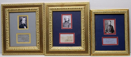 (6) Frames with Snippet Signatures Civil War Veterans - John M. Schofield and Wm. M. Wherry,