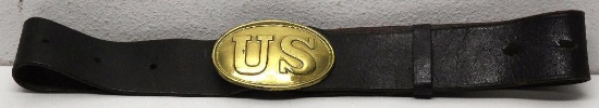 Civil War Belt and Buckle with Certificate from Shiloh Relics