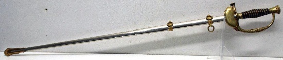 Civil War Union Presentation Sword and Scabbard Inscribed 'Presented to Lieutenant Alden J. Merrell