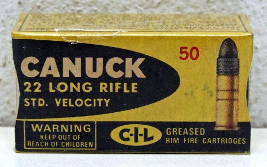Full Vintage Box C-I-L Canuck .22 LR Cartridges