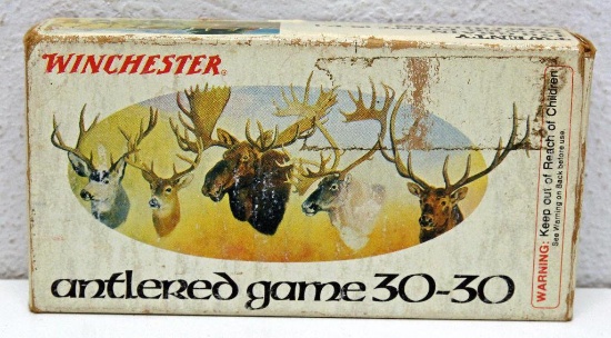 Full Box Winchester Commemorative Antlered Game .30-30 170 gr. SP Cartridges