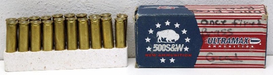 20 Rounds .500 S&W Once Fired Brass for Reloading