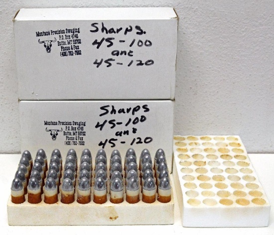 (2) Full Boxes of 50 .45 Cal. 540 gr. Cup Base, Diameter-.450 RN Straight Sided Paper Patch Bullets