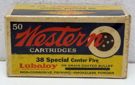 Full Vintage Box Western .38 Special 158 gr. Cartridges