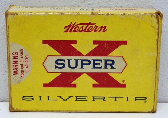 Full Vintage Box Western Super-X Silvertip .375 H&H Magnum 300 gr. Cartridges