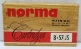 Full Box Norma 8x57 JS 196 gr. Soft Point Cartridges