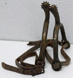 Pair Civil War Era Brass Spurs with Small Rowels