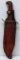 Western Bowie Knife and Leather Sheath, 91/2