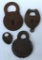 (4) Old Padlocks, No Keys - (1) Marked 'GIANT Smith & Egge Mf'g. Co. Bridgeport, CT'