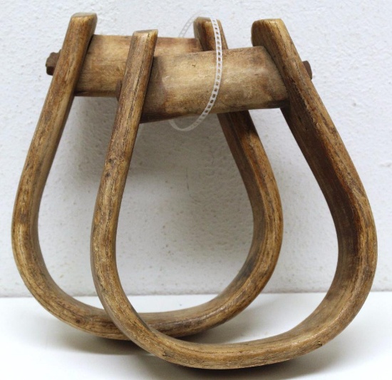Old Pair of Wooden Stirrups