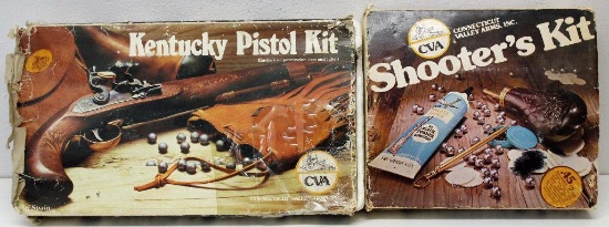 CVA Kentucky Black Powder Percussion Pistol Kit .45 Cal. Pistol, Assembled and CVA Shooters Kit for