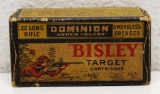 Full Vintage Box C-I-L Dominion Bisley Target .22 LR Cartridges, Hard-to-find Box