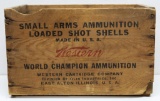 Western Super-X 12 Ga. Shotgun Shell Wooden Ammo Box