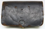 Early Leather Ammo Pouch, Marked 'T.J. Shepherd'