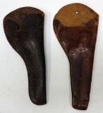 (2) Old Leather Holsters