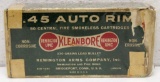 Full Vintage Dog Bone Box Remington .45 Auto Rem. 230 gr. Cartridges, Tape and Damage at Ends