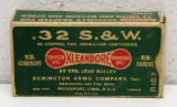 Full Vintage Remington Dog Bone Box .32 S&W Cartridges, One End Flap Loose