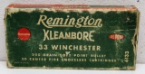 Full Vintage Box Remington .33 Winchester 200 gr. Cartridges, Box has some Wear and Damage