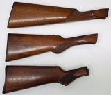 (3) Unidentified Wood Butt Stocks - 17 1/2