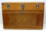 Gerstner International Modern Oak Machinist Cabinet Case w/Key 16