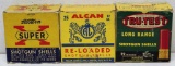 (3) Vintage Full and Correct Boxes 12 Ga. Shotgun Shells - Western Super-X, Tru-Test and Alcan