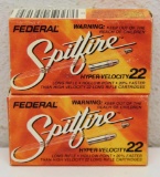 (2) Boxes Federal Spitfire Hyper-Velocity .22 LR HP Cartridges