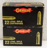 (2) Full Boxes Gevelot .22 LR Cartridges