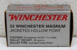 Full Box Winchester .22 Winchester Magnum Cartridges