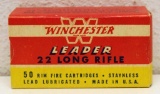 Full Vintage Box Winchester Leader .22 LR Cartridges
