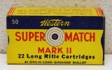 Full Vintage Box Western Super Match MK II .22 LR Cartridges