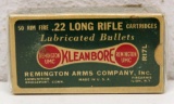 Full Vintage Box Remington .22 LR Cartridges, Dog Bone Box