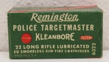 Full Vintage Box Remington Police Targetmaster .22 LR Cartridges